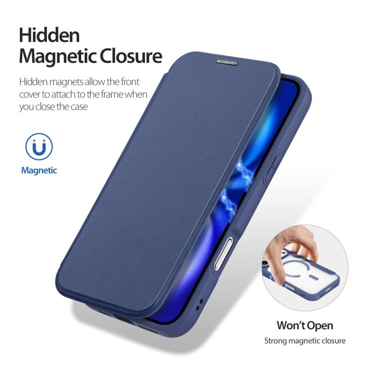 Чехол-книжка DUX DUCIS Skin X Pro Magnetic для Apple iPhone 17 Pro Max - Black: фото 7 из 12