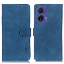 Чехол-книжка KHAZNEH Retro Wallet для Motorola Moto G85 - Blue: фото 1 из 9