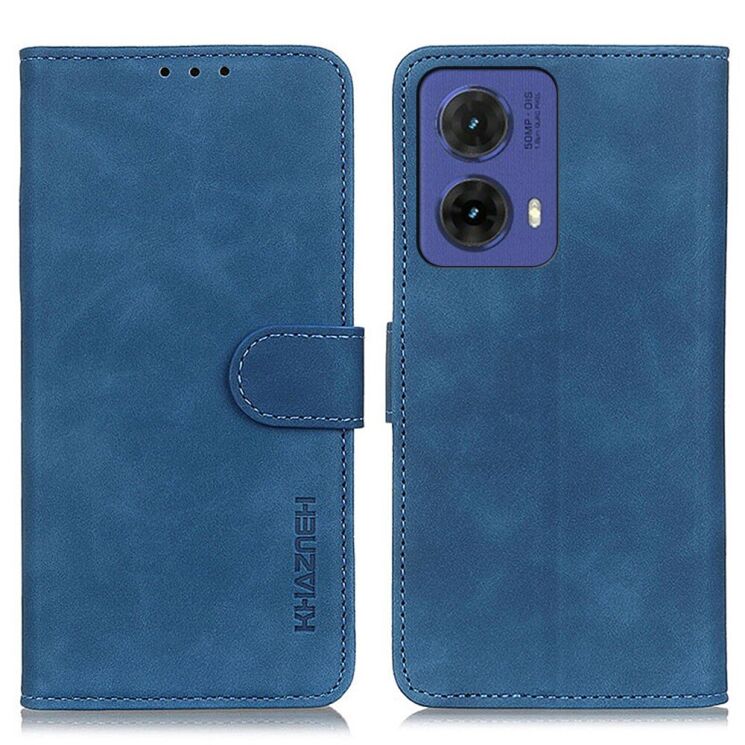 Чохол-книжка KHAZNEH Retro Wallet для Motorola Moto G85 - Blue: фото 1 з 9