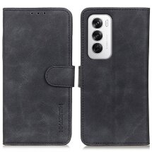 Чехол-книжка KHAZNEH Retro Wallet для OPPO Reno 12 - Black: фото 1 из 8