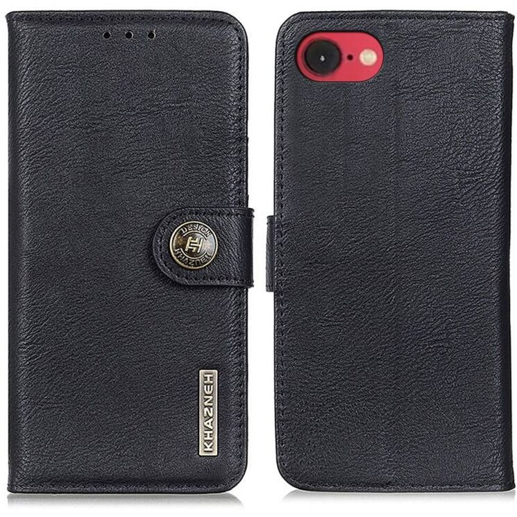 Чехол-книжка KHAZNEH Wallet Cover для Apple iPhone 16e - Black: фото 1 из 9