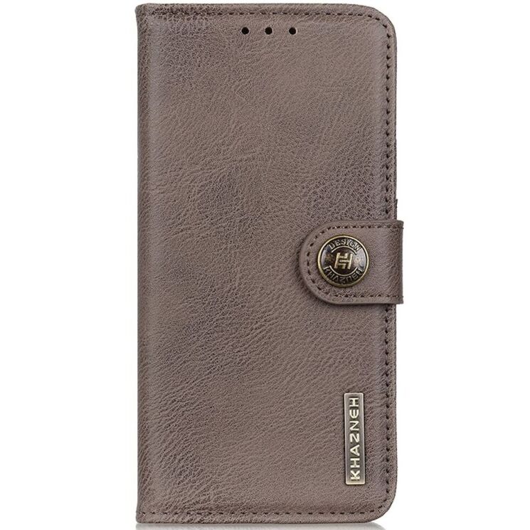 Чехол-книжка с застежкой KHAZNEH Wallet Cover для Motorola Moto G200 - Khaki: фото 2 из 8