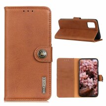 Чехол-книжка KHAZNEH Leather Wallet для Samsung Galaxy S20 FE (G780) - Brown: фото 1 из 10