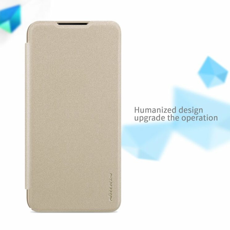 Чехол-книжка NILLKIN Sparkle Series для Xiaomi Mi 9 Lite / Mi CC9 - Cyan: фото 10 из 16