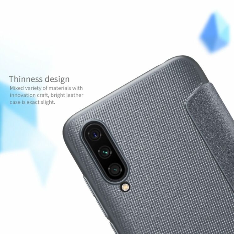 Чехол-книжка NILLKIN Sparkle Series для Xiaomi Mi 9 Lite / Mi CC9 - Cyan: фото 12 из 16