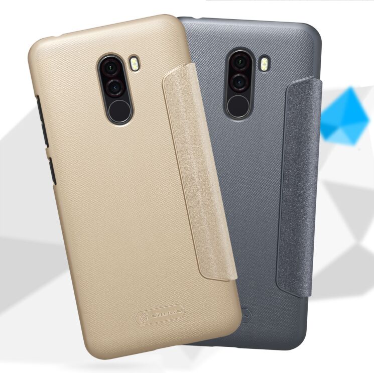 Чехол-книжка NILLKIN Sparkle Series для Xiaomi Pocophone F1 - Gold: фото 11 из 13