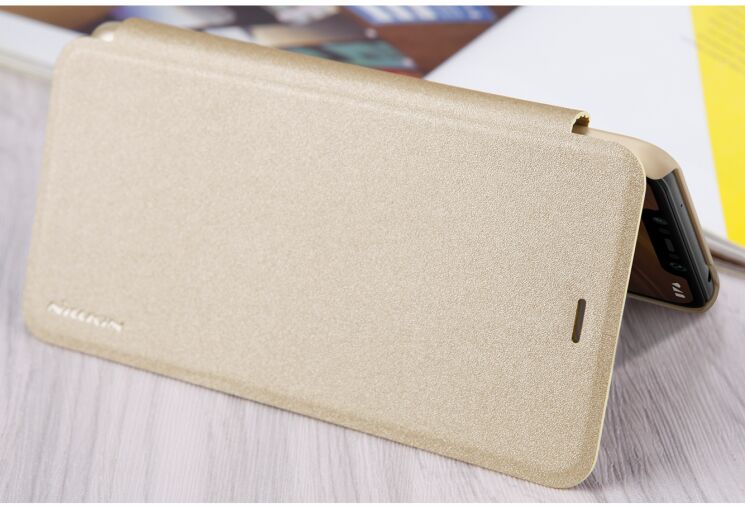Чехол-книжка NILLKIN Sparkle Series для Xiaomi Pocophone F1 - Gold: фото 13 из 13