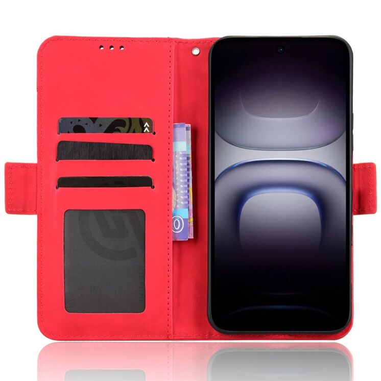 Чехол-книжка с карманами Deexe Wallet Stand для Infinix Hot 70 - Red (422006R) Чехол-книжка с карманами Deexe Wallet Stand для Infinix Hot 70 - Red: фото 5 из 17