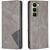 Чехол-книжка с карманами UniCase Geometric Pattern для Infinix Hot 70 - Grey: фото 1 из 10