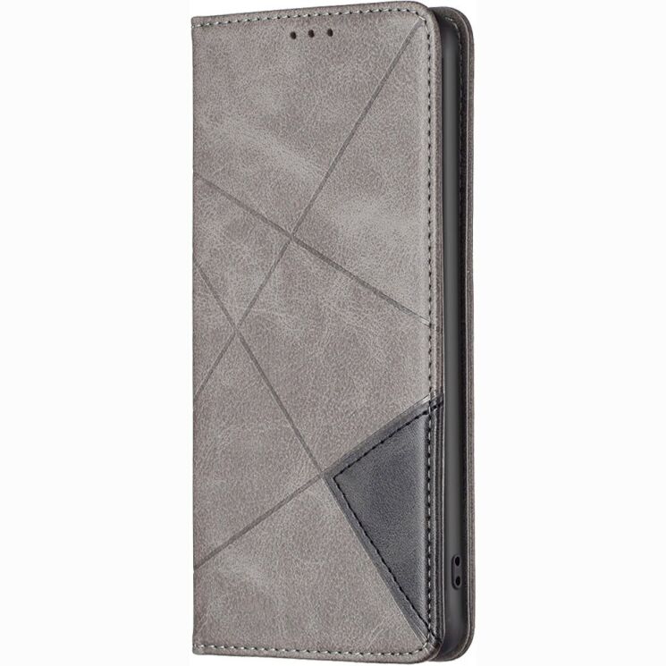 Чохол-книжка з кишеньками UniCase Geometric Pattern для Infinix Hot 70 - Grey: фото 2 з 10