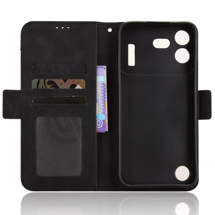 Чохол-книжка з кишеньками Deexe Wallet Stand для Nothing Phone (4b) - Black: фото 4 з 15
