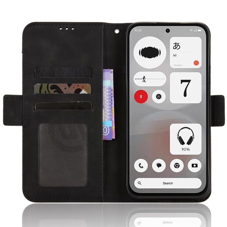 Чохол-книжка з кишеньками Deexe Wallet Stand для Nothing Phone (4b) - Black: фото 5 з 15
