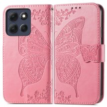 Чохол-книжка з малюнком UniCase Butterfly Pattern для Motorola Moto G86 Power - Pink: фото 1 з 8