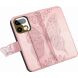 Чехол-книжка с рисунком UniCase Butterfly Pattern для Realme 16 Pro Plus - Rose Gold (428527RG). Фото 2 из 9