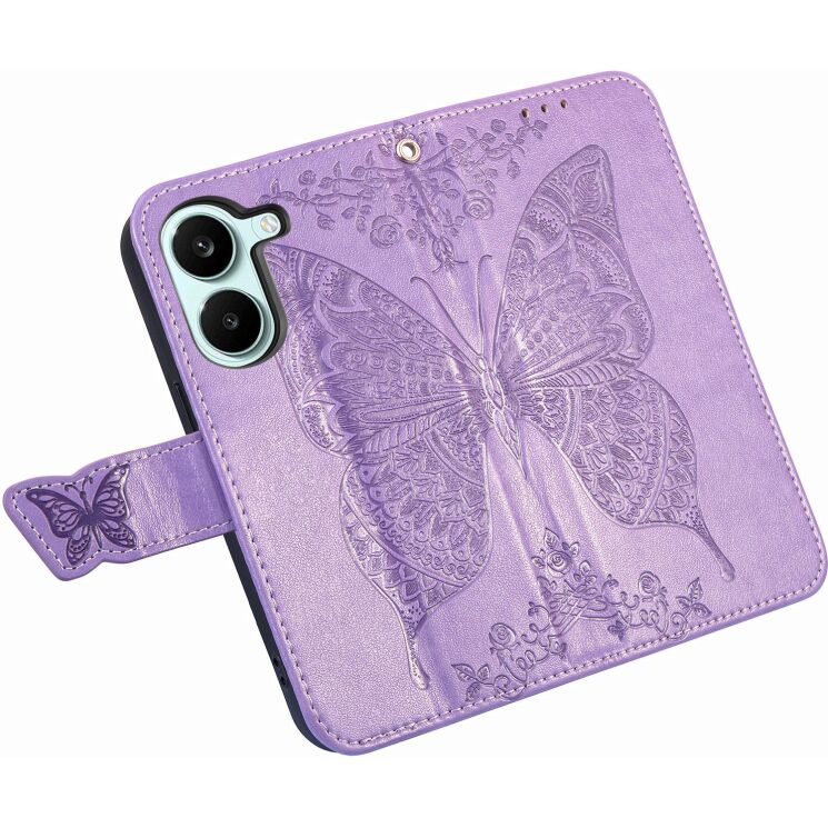 Чехол-книжка с рисунком UniCase Butterfly Pattern для Xiaomi Poco X8 Pro - Light Purple: фото 3 из 10