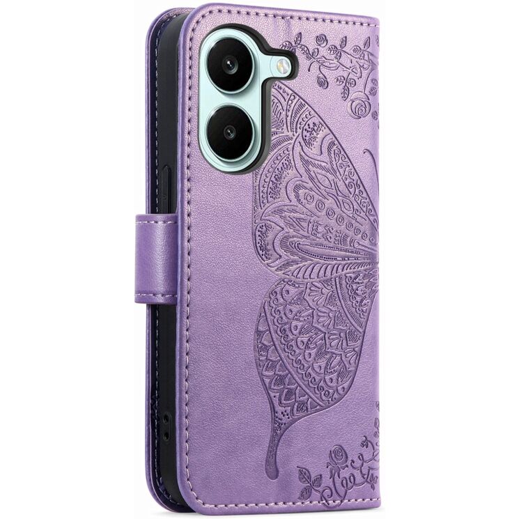 Чехол-книжка с рисунком UniCase Butterfly Pattern для Xiaomi Poco X8 Pro - Light Purple: фото 6 из 10