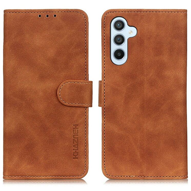 Чохол-книжка з застібкою KHAZNEH Retro Wallet для Samsung Galaxy A57 (A576) - Brown: фото 1 з 6