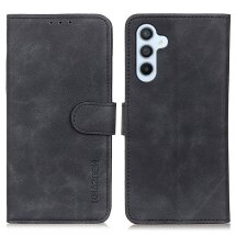Чохол-книжка з застібкою KHAZNEH Retro Wallet для Samsung Galaxy S26 FE - Black: фото 1 з 8