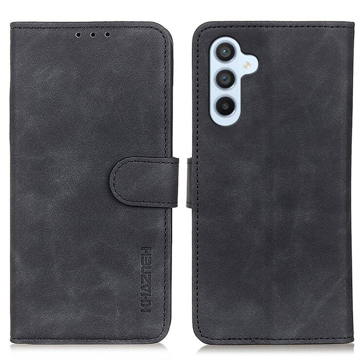 Чохол-книжка з застібкою KHAZNEH Retro Wallet для Samsung Galaxy S26 FE - Black: фото 1 з 8