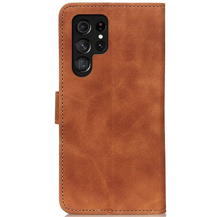 Чехол-книжка с застежкой KHAZNEH Retro Wallet для Samsung Galaxy S26 Ultra (S948) - Brown: фото 5 из 8