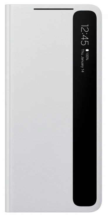 Чехол-книжка Smart Clear View Cover для Samsung Galaxy S21 Ultra (G998) EF-ZG998CJEGRU - Light Gray: фото 2 из 4