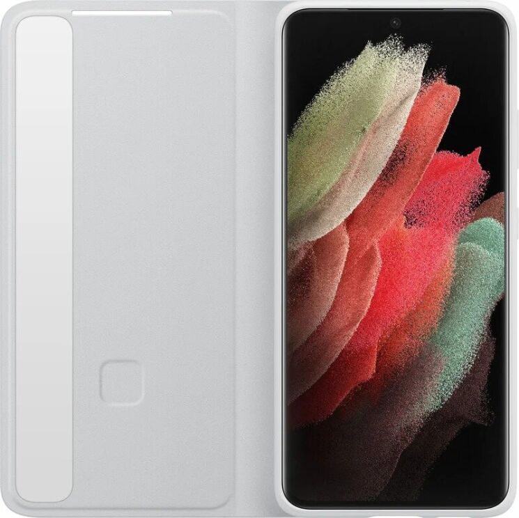 Чехол-книжка Smart Clear View Cover для Samsung Galaxy S21 Ultra (G998) EF-ZG998CJEGRU - Light Gray: фото 4 из 4