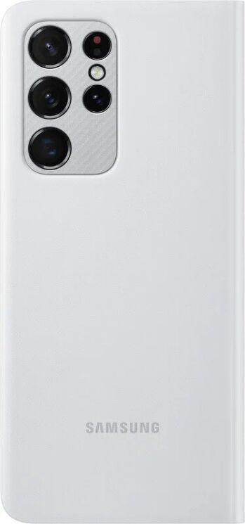 Чехол-книжка Smart Clear View Cover для Samsung Galaxy S21 Ultra (G998) EF-ZG998CJEGRU - Light Gray: фото 3 из 4