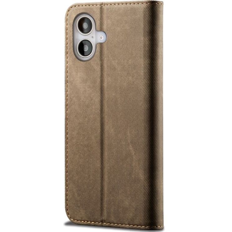 Чехол-книжка UniCase Jeans Wallet для Apple iPhone 16 Plus - Khaki: фото 6 из 6