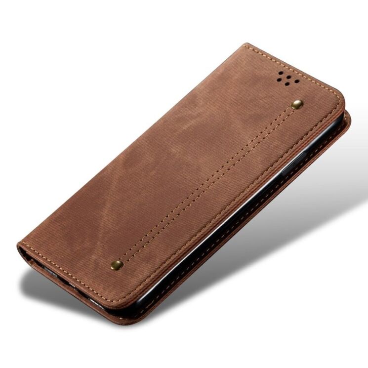 Чехол-книжка UniCase Jeans Wallet для Apple iPhone 16 - Coffee: фото 4 из 7