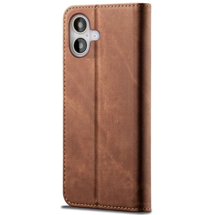 Чехол-книжка UniCase Jeans Wallet для Apple iPhone 16 - Coffee: фото 6 из 7