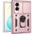 Чохол (PC+TPU) з підставкою Deexe Armor Shield (FF) для Samsung Galaxy Fold 8 - Rose Gold: фото 1 з 9
