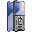 Чехол с защитой камеры Deexe Armor Shield для Samsung Galaxy Flip 8 - Silver (423503S)