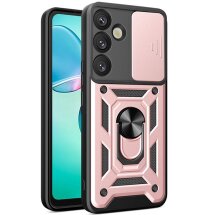 Чехол с защитой камеры Deexe Armor Shield для Samsung Galaxy S26 Plus - Rose Gold: фото 1 из 9