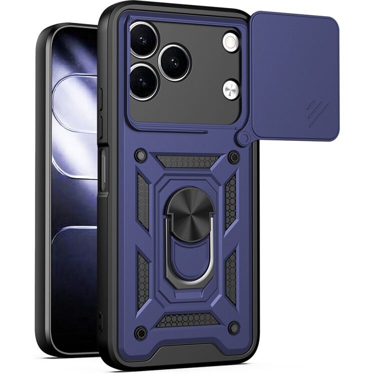 Чехол с защитой камеры Deexe Armor Shield для TECNO Spark 50 - Blue: фото 1 из 9