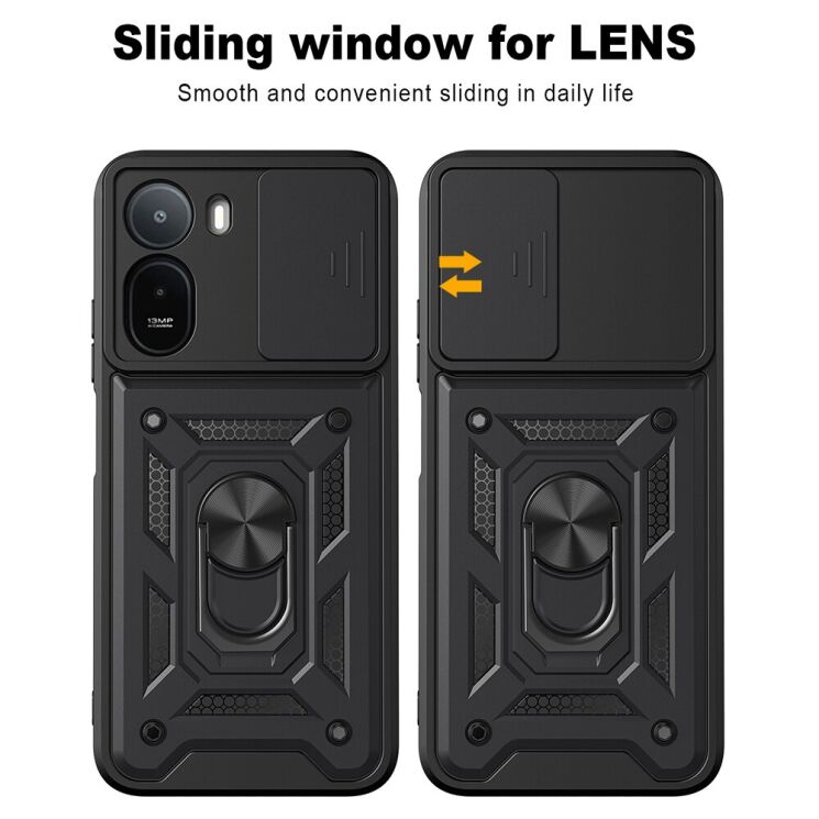 Чехол с защитой камеры Deexe Armor Shield для Xiaomi Redmi A7 Pro - Black: фото 2 из 9