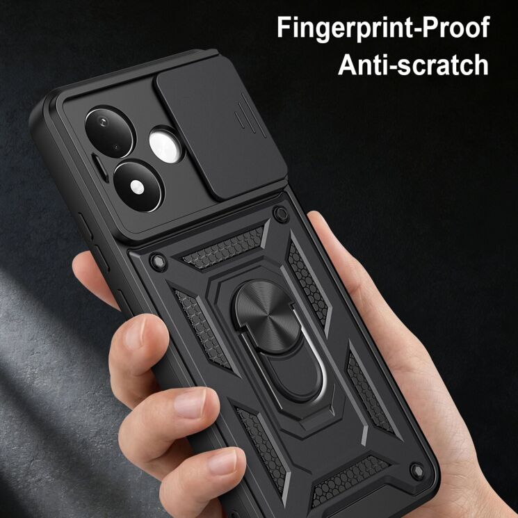 Чохол із захистом камери Deexe Armor Shield для Xiaomi Redmi Note 17 Pro - Black: фото 4 з 9
