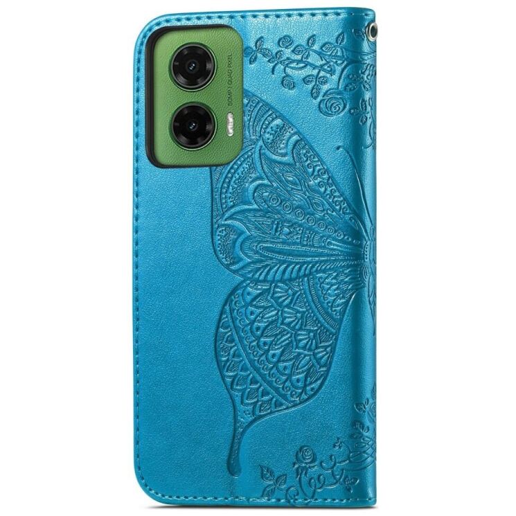 Чехол UniCase Butterfly Pattern для Motorola Moto G35 - Blue: фото 6 из 7