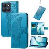 Чехол UniCase Butterfly Pattern для Motorola Moto G86 - Blue: фото 1 из 10
