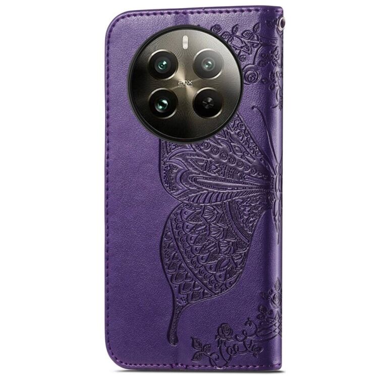 Чехол UniCase Butterfly Pattern для Realme 12 / 12 Plus - Dark Purple: фото 5 из 8