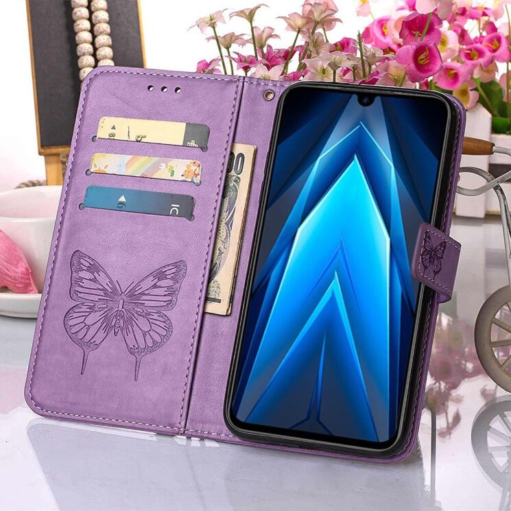 Чехол UniCase Butterfly Pattern для Tecno POP 5 LTE (BD4i) - Light Purple: фото 4 из 7