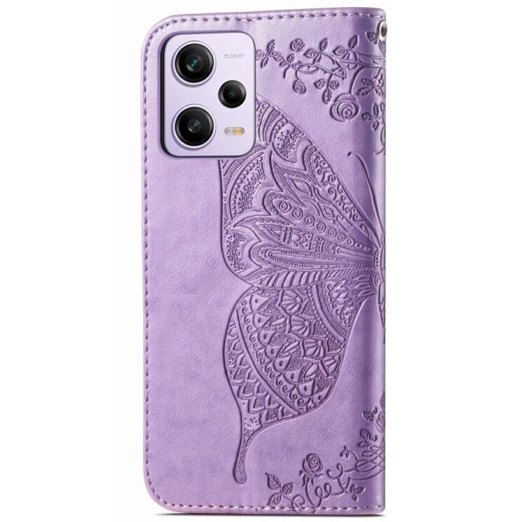 Чехол UniCase Butterfly Pattern для Xiaomi Poco X5 Pro / Redmi Note 12 Pro 5G - Light Purple: фото 5 из 8