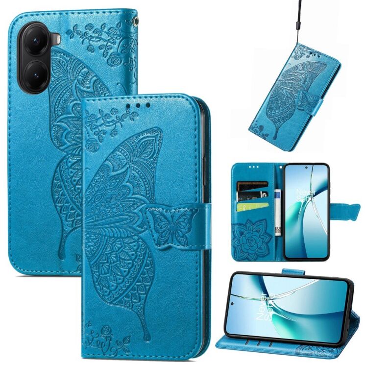 Чохол UniCase Butterfly Pattern для Xiaomi Poco X7 Pro - Blue: фото 1 з 11