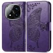 Чехол UniCase Butterfly Pattern для Xiaomi Redmi Note 14 Pro 5G - Dark Purple (373123DV)