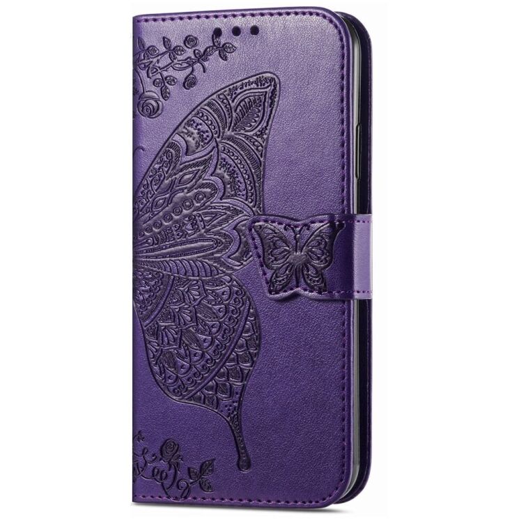 Чехол UniCase Butterfly Pattern для Xiaomi Redmi Note 14 Pro 5G - Dark Purple: фото 4 из 9