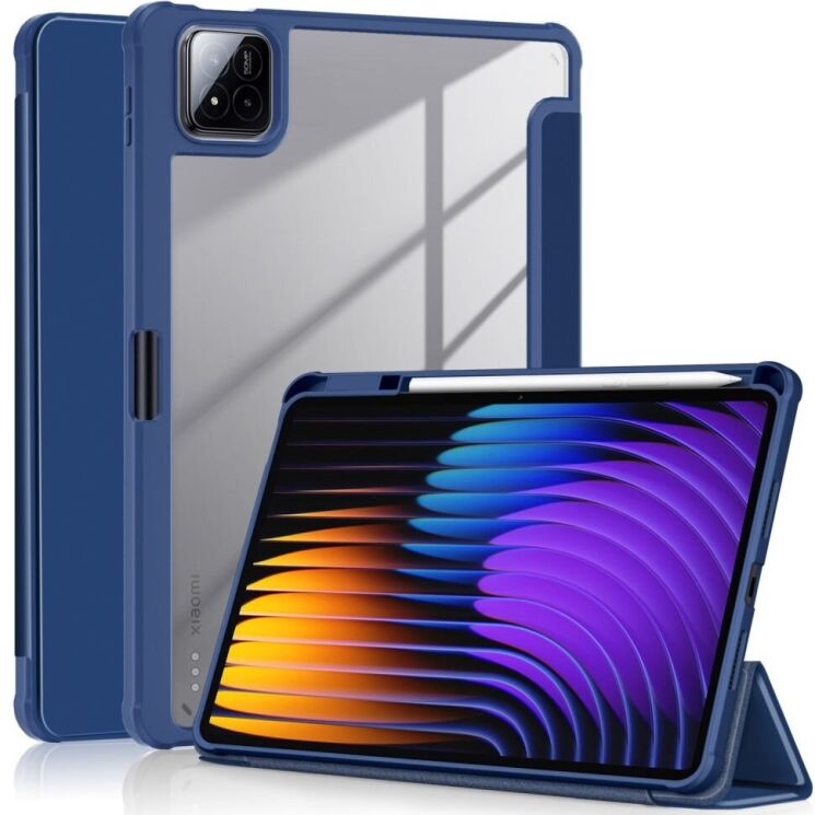 Чeхол UniCase Folio Style для Xiaomi Pad 7 / 7 Pro - Dark Blue: фото 1 из 11