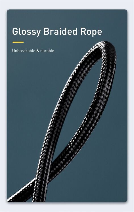 Кабель Baseus Cafule Type-C to Type-C (100W, 5A, 2m) CATKLF-AL91 - Black / Red: фото 17 из 24