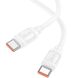 Кабель Hoco X115 Type-C to Type-C (240W, 1m) - White (896389W). Фото 3 з 6