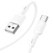 Кабель Hoco X83 Victory USB to Type-C (3A, 1m) - White (896024W). Фото 2 з 5