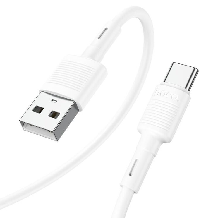 Кабель Hoco X83 Victory USB to Type-C (3A, 1m) - White: фото 2 з 5