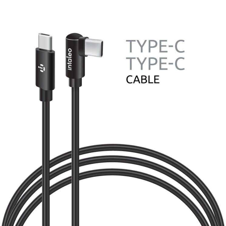 Кабель Intaleo SilkLink Arc Type-C to Type-C (60W, 1.2m) - Black: фото 1 з 5